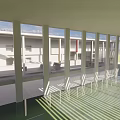 Modern Gymnasium Building Large Comprehensive Gymnasium 3d model