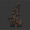 Natural Stone Wood Home Decor Sculpture With Irregular Brown Rough Surface