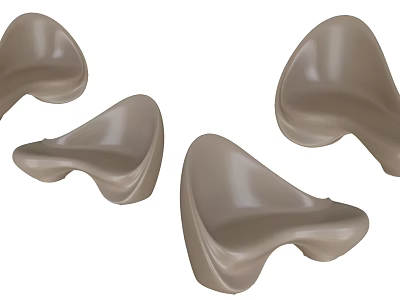 Special-shaped Chair Plastic Chair Public Leisure Chair European Art Chair American Art Chair 3d model