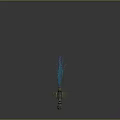 Jet Powered Metallic Water Vehicle With Blue Splash And Wing Like Structures