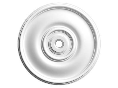 White Circular Ceiling Light Plate With Modern Concentric Circle Design And Smooth Surface 3d model