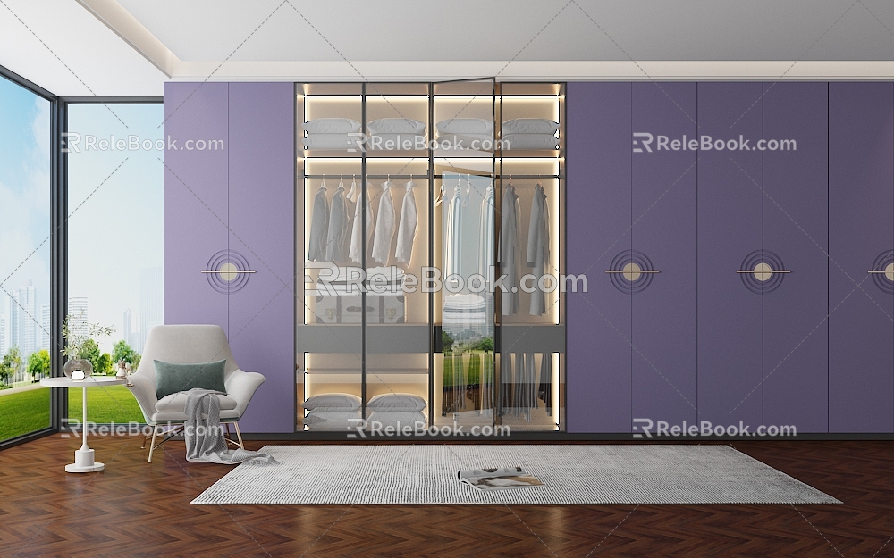 Light Luxury Cloakroom 3d model