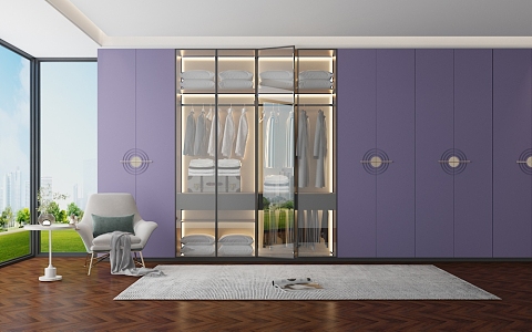 Light Luxury Cloakroom 3d model