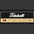 Marshall Professional Guitar Amplifier With Black Body Gold Panel And Control Knobs