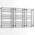 Stainless Steel Bathroom Towel Rack With Multiple Bars Wall Mounted Design 3d model