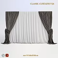 Modern Style Household Curtains With Gray And White Velvet Fabric Elegant Design