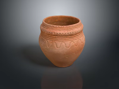 Hand Carved Ceramic Sculpture With Artisan Crafted Traditional Patterns And Textured Design 3d model