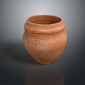 Hand Carved Ceramic Sculpture With Artisan Crafted Traditional Patterns And Textured Design
