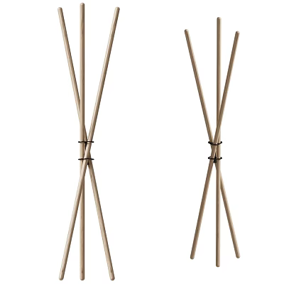 Minimalist Wooden Coat Racks With Crossed Rods 3d model Minimalist Wooden Coat Racks With Crossed Rods 3d model