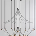 Modern Chandelier Designs With Geometric Shapes Multiple Bulbs And Metal Frames 3d model