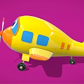 Yellow Electric Toy Airplane With Cute Design Blue Windows Orange Nose Propeller And Wheels