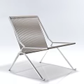 Minimalist Modern Single Chair With Metal Frame And Woven Seat Back Design