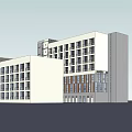 Modern Hospital Building With Glass Facade Multiple Floors And Red Cross Symbol