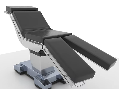 Professional Adjustable Medical Surgical Operating Table With Black Cushion And Stainless Steel Frame 3d model