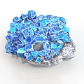 Vibrant Blue Crystal Cluster Decorative Household Item With Natural Stone Design