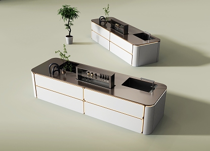 Cupboard island console 3d model