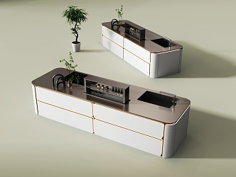 Cupboard island console 3d model