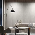 Modern Living Dining Room Interior Design With Sofa Coffee Table TV Wall And Dining Chairs