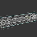 Black Cylindrical Artillery Shell With Brass Tip Military Weapon Design