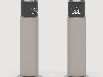 Two Cylindrical Household Electrical Devices With Digital Temperature 3d model