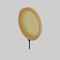 Modern Beige Oval Wall Lamp Mounted on Wall with Soft Warm Glow