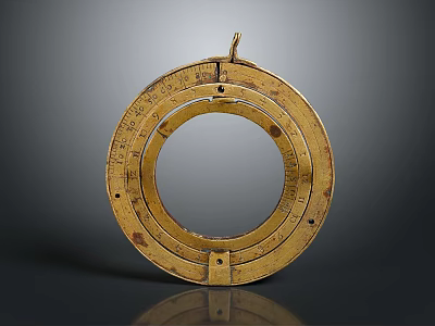 Durable Circular Metal Hardware Tool Featuring Precise Scales And Industrial Design 3d model