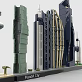 LEGO toy blocks city skyline kuwait complex 3d model