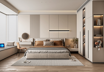 Modern Bedroom Simple Home Bedroom 3d model