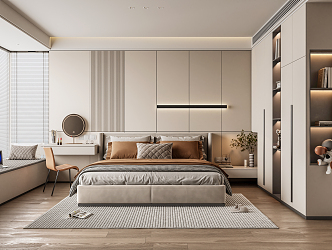 Modern Bedroom Simple Home Bedroom 3d model