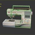 White SINGER Sewing Machine With Digital 3d model