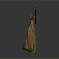 Wooden Coat Rack With Hanging Hat And Soft Blanket For Home Organization