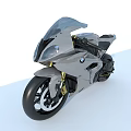 BMW Sport Motorcycle With Sleek Gray Body Black Seat And Alloy Wheels