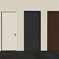 Three Modern Hinged Doors in White Black Brown Colors for Interior Use