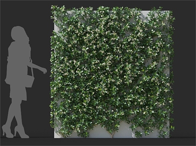 Modern Vine Wall 3d model