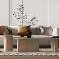 Modern double sofa 3d model