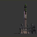 Dark Fantasy Throne With Red Rose Carving Green Glowing Spikes And Red Carpet