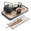 Tea Table Ornaments Kung Fu Tea Set Teapot Tea Set 3d model