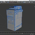Modern printer copier laser printer printing and copying all-in-one machine low face number low model simple model game sub-era film and television level super realistic 3d model