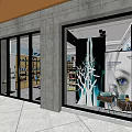 Modern Cosmetics Store Interior With Organized Shelves Products And Table Chairs