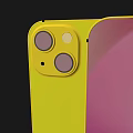 Yellow Smartphone Design With Dual Camera Module And Gradient Screen