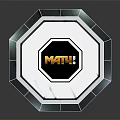 Octagon Shaped Fighting Cage Sports Equipment Featuring Mesh Fencing And Logo