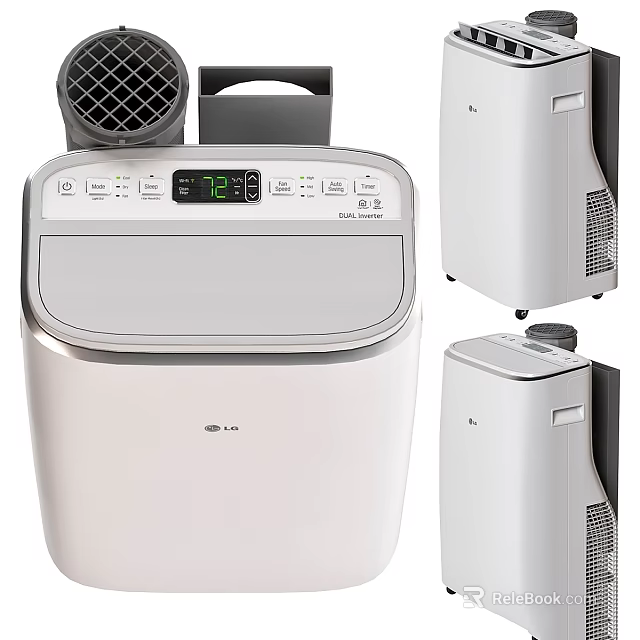 Modern Efficient GREE Dehumidifier With Digital Display And Control Panel 3d model 