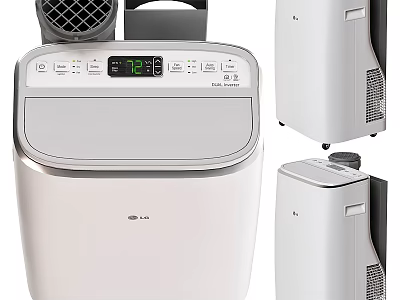 Modern Efficient GREE Dehumidifier With Digital Display And Control Panel 3d model