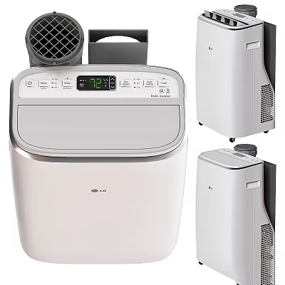 Modern Efficient GREE Dehumidifier With Digital Display And Control Panel 3d model