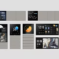 Switch socket switch panel display smart screen 3d model