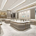 Luxury Boutique Store Interior With Modern Display Counters And Elegant Lighting