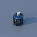 Elegant Dark Blue Perfume Bottle With Silver Cap For Cosmetics Fragrance