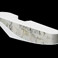 Modern Reception Desk With Sleek Curved Design And Natural Marble Texture
