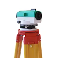 Industrial Surveying Level Instrument With Green White Body And Red Yellow Tripod Stand