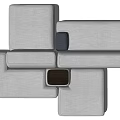 Lema Cloud Modern Module Double Sided Multiplayer Sofa 3d model